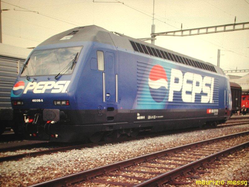 SBB Re 460 018 'Pepsi' - Lausanne Triage - 14.06.1997