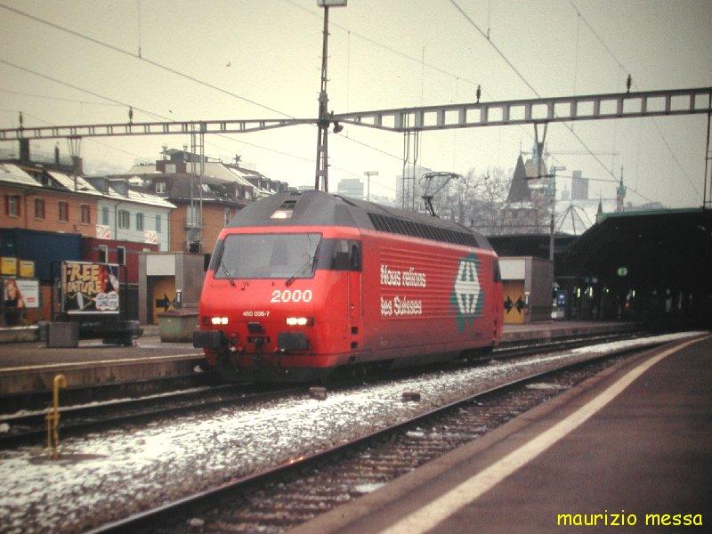 SBB Re 460 036 'Uniamo la Svizzera' - Zurich - 11.01.1997