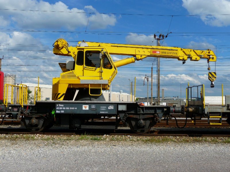 SBB - Selbstfahrender Kranwagen XTms 40 85 95 85 000-4 in Oensingen am 02.08.2008