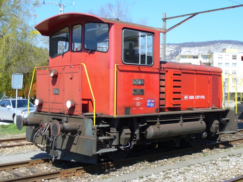 SBB - Tm 2/2 8764 Abgestellt im Bahnhof von Balsthal am 06.04.2007