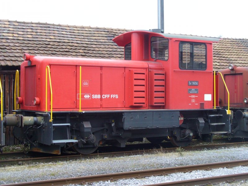SBB - Tm 2/2  9656 abgestellt im areal des SBB Gterbahnhofes von Biel / Bienne am 13.01.2008