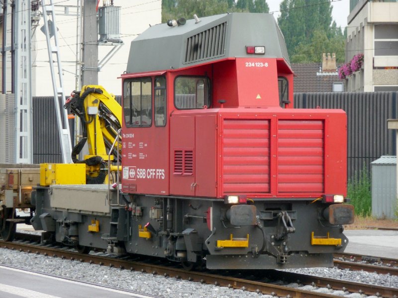 SBB - Tm 234 123-8 im Bahnhof von Visp am 01.09.2008