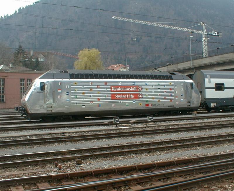 SBB  Werbelok BR460 am 09.04.00 in Chur/GR