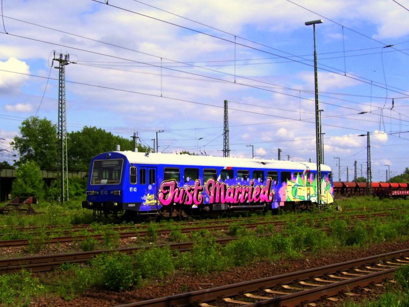 SBE VT 43 (95 80 0626 043-3 D-SBE), abgestellt in Wiesbaden Ost Gbf; 16.05.2009