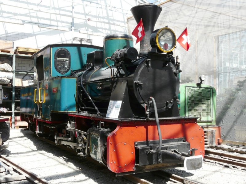 SchBB - Dampflok Sequoia im Depot bei der SchBB = Schinznacher Baumschulbahn am 27.04.2008 .... Bahnjubilum 30 Jahre ....