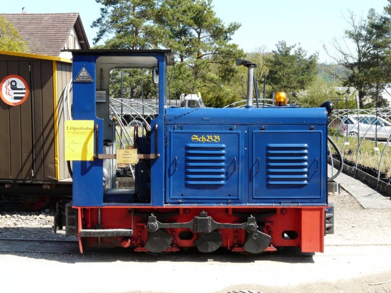 SchBB - Diesellok Abelia im Betriebsareal bei der SchBB = Schinznacher Baumschulbahn am 27.04.2008 .... Bahnjubilum 30 Jahre ....