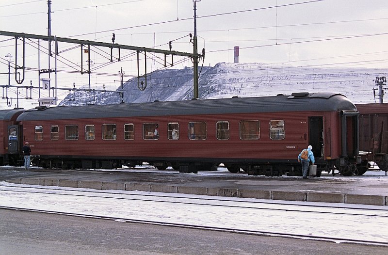 Schlafwagen fotografiert in Kiruna am 20-04-1993.