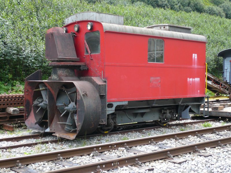 Schneeschleuder der DFB am 13.8.2007 in Gletsch