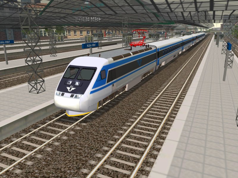 Schwedischer Schnellzug SJ X2000 zu Besuch im Klner Bahnhof