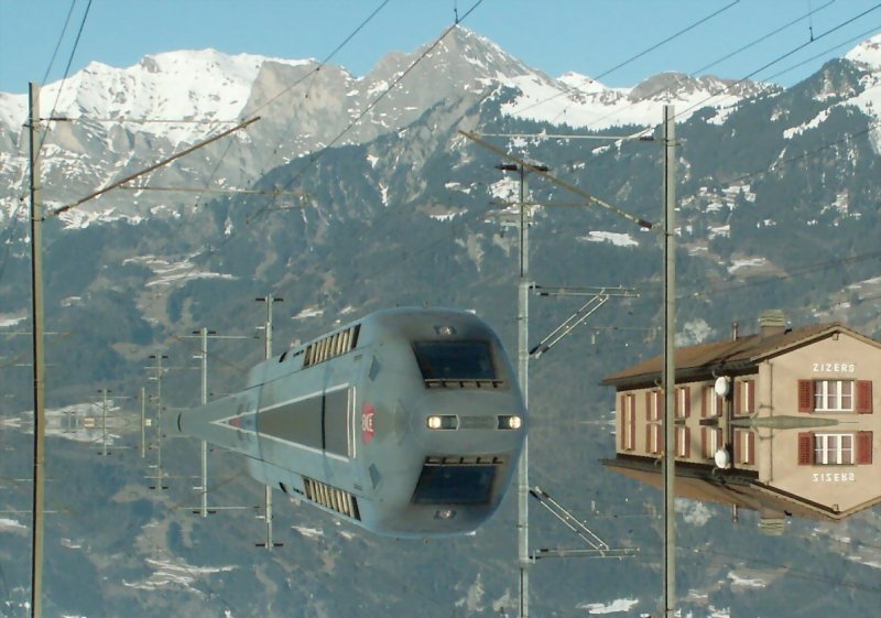Schweiz:TGV POS im Bndnerland bei Zizers.29.12.07