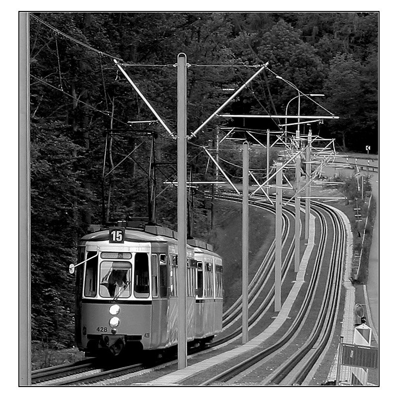 Schwungvolle Streckenführung -

... zwischen den Haltestellen Ruhbank und Stelle. 

11.7.2006 (M)