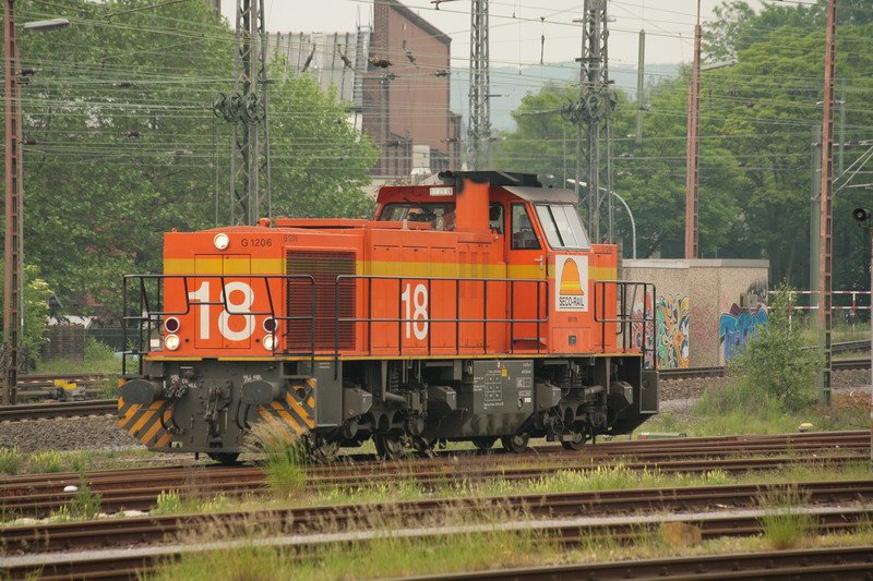 SECO-RAIL mit Lok 18 beim rangieren in Schwerte. 26.05.2008