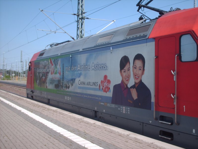 Seitenbeklebung der 101 122-0  Taiwan Airlines .