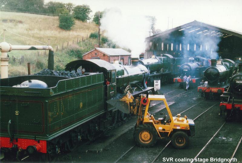 Severn Valley Railway coaling stage im Hauptst�tzpunk der Dampflokomotiven in Bridgnorth
