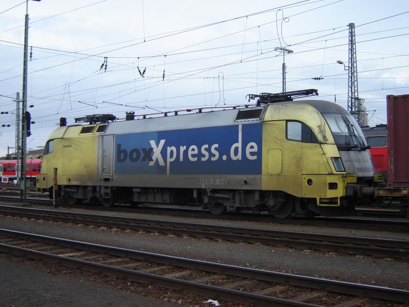 Siemens Dispolok ES U2-018 abgestellt in 103 im Ludwigshafener Gterbahnhof am 19.02.2006