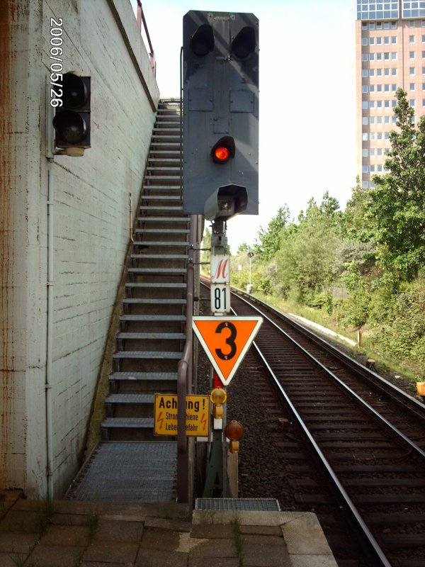 Signale der Hamburger S-Bahn kurz vor Hamburg Altona