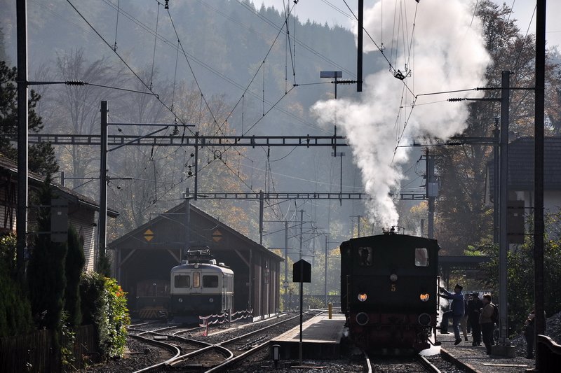Sihlwald - Die Sonderfahrt nach Zrich-Wiedikon kann beginnen an diesem herrlichen Herbstsonntag. 26.10.2008