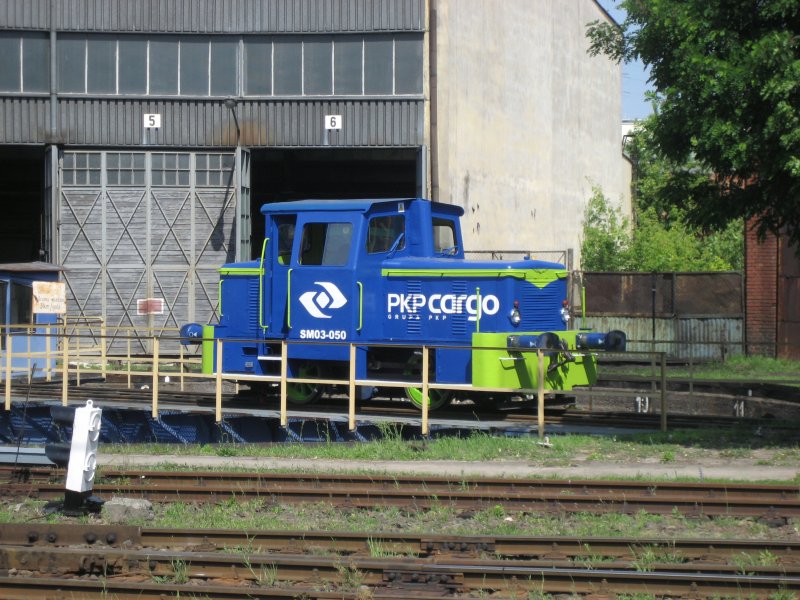 SM03-050 von der PKP Cargo auf der Drehscheibe am 23.06.2009 in Bydgoszcz.