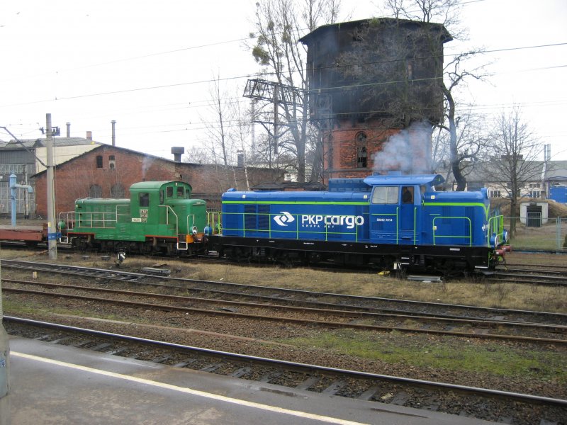 SM42-1014 und SM30-197 am 12.03.2009 im Hauptbahnohof Bydgoszcz.