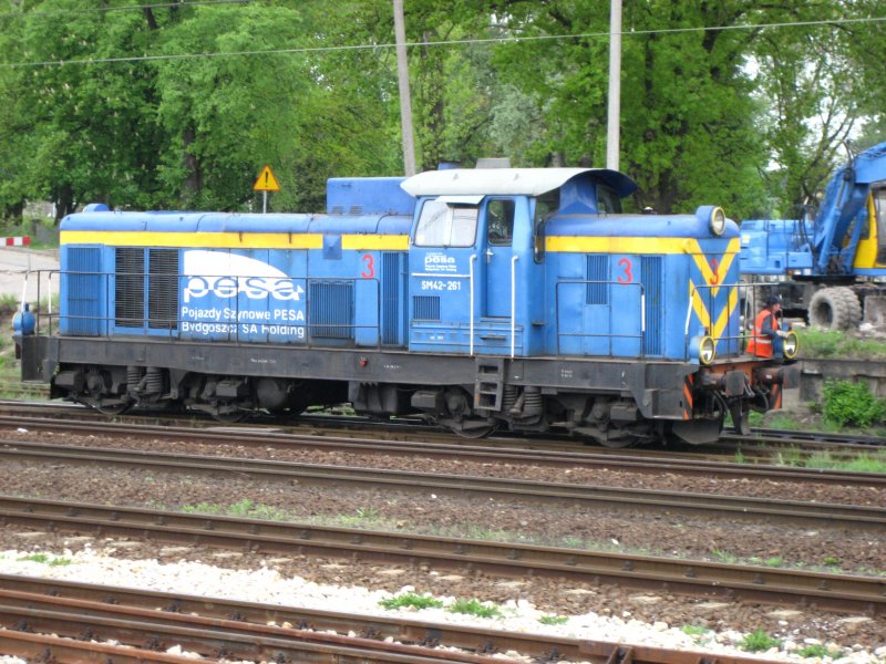 SM42-261 von der Pesa Drei genannt am 14.05.2007 in Bydgoszcz.