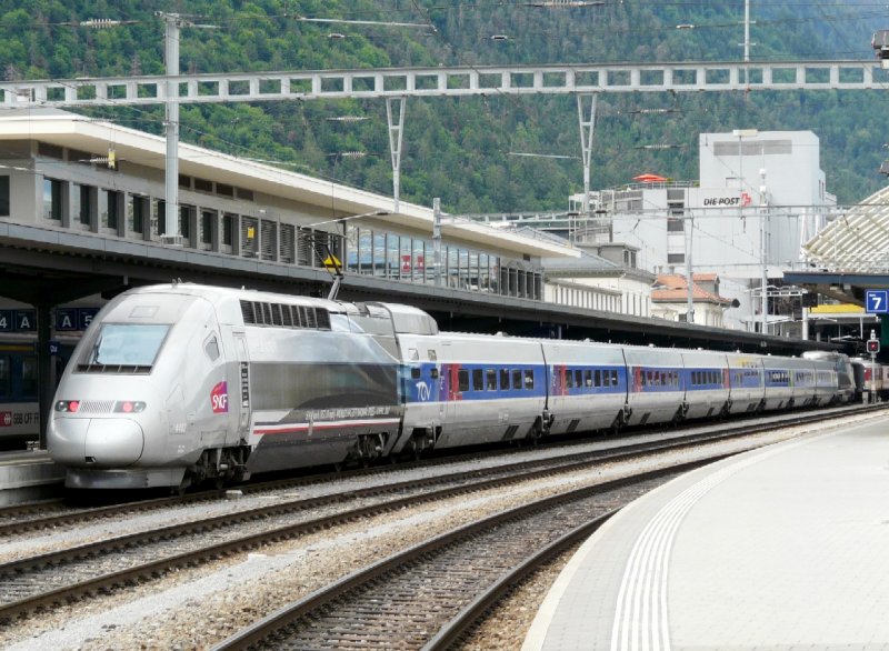 SNCF / TGV - 150 Jahre Rheintallinie -  Weltrekord TGV (575,8) km/h im Bahnhof von Chur am 25.05.2008
