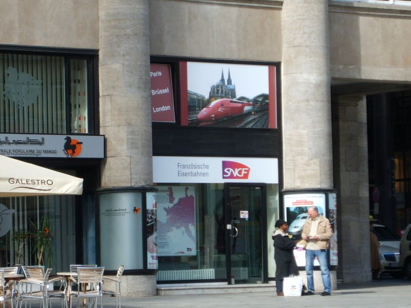SNCF B�ro in K�ln vor dem Hauptbahnhof. 