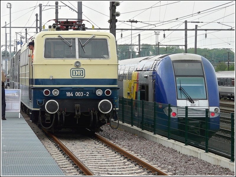SNCF trifft DB anlsslich der Festivitten zu 150 Jahre Eisenbahn in Luxemburg. 09.05.09 (Jeanny)