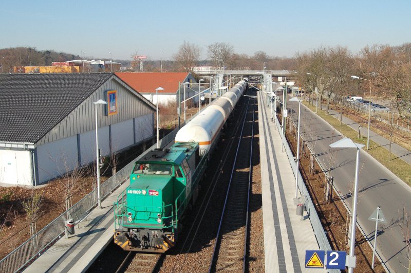 SNCF/Fret Lok 46-1009 mit Kesselwagenzug f�hrt in Speyer Nordwest Richtung Speyer Hbf. 18.02.2008