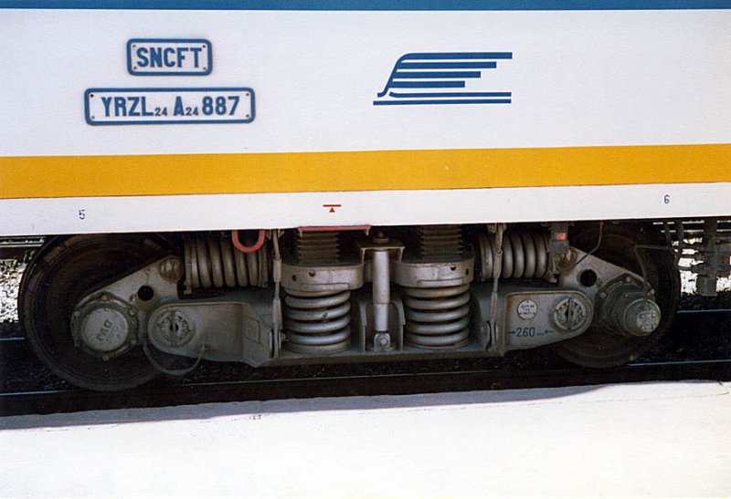 SNCFT Triebzug (Meterspur) YRZL24 A24 887, Detailaufnahme. Scan ab Papierbild, Foto vom 27. Nov. 1980