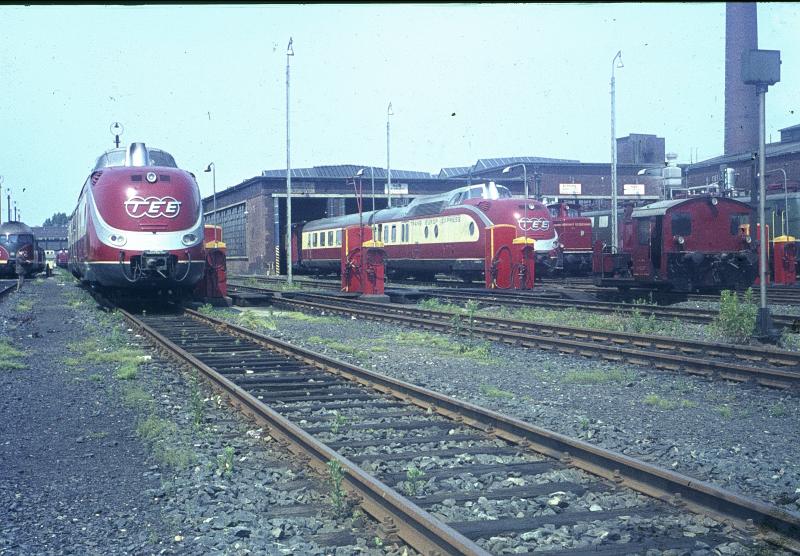So sah es 1966 im BW Grieheim in Frankfurt a.M. aus dem Heimat BW der VT 11 und VT 08