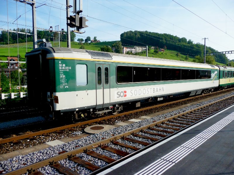 SOB - 1 Kl. Personenwagen   BODAN   A 50 48 16-35 221-6 in Herisau am 03.09.2008