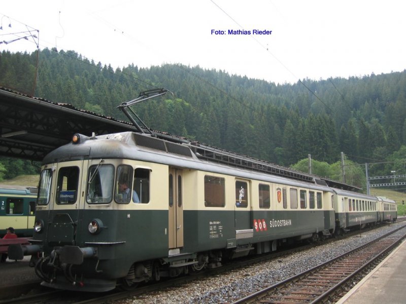 SOB BDe 4/4 49 mit Pendel am 09.06.07 Shuttlezug zwischen Bibberbrugg und Einsideln