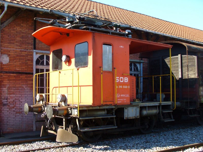 SOB Rangierlok Tm 2/2 216 038-0 Abgestellt in Samstagern am 11.03.2007
