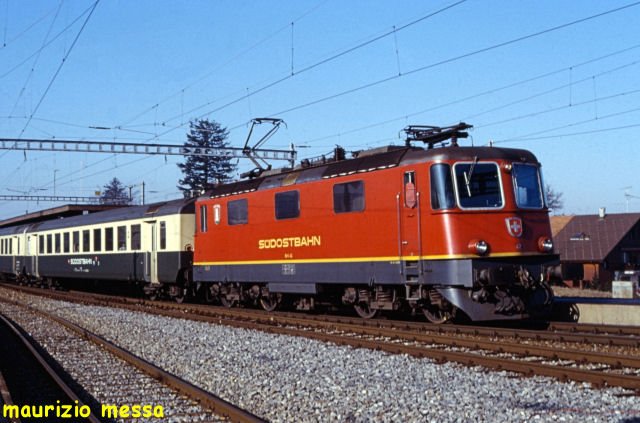 SOB Re 4/4 42 - Samstagern - 21.01.1990