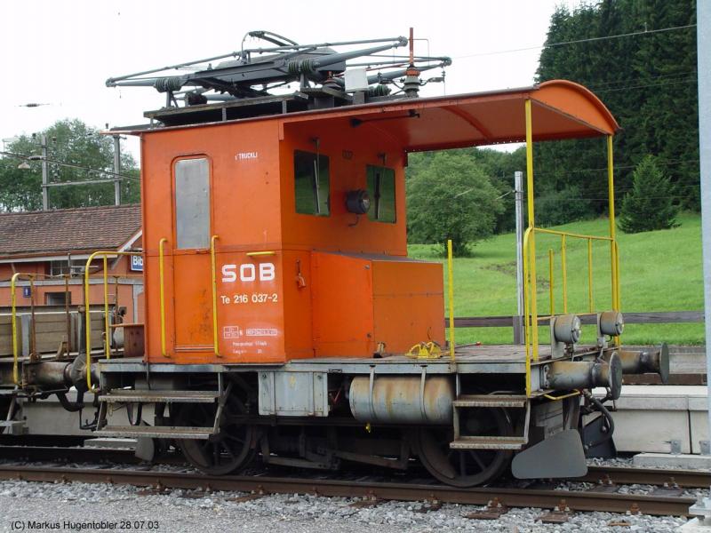 SOB Te 216 037-2 abgestellt am 28.07.03 in Biberbrugg