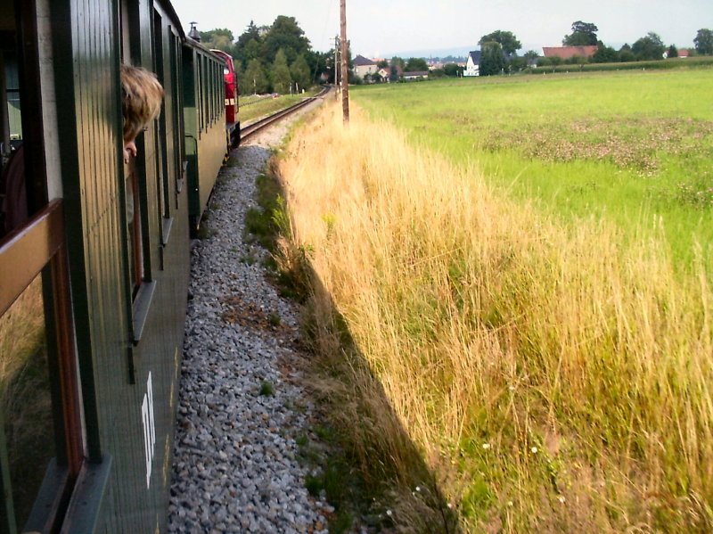Sonderzug mit Diesellok 199 unterwegs nach Zittau, 2005