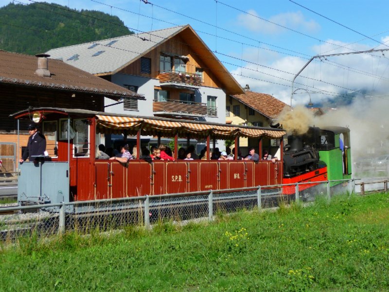 SPB - Dampfzug unterwegs in Wilderswil am 16.08.2008