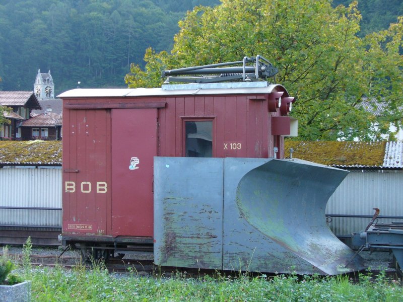 SPB - Dienstwagen X  103 im Bahnhofsareal von Zweiltschienen am 02.09.2007