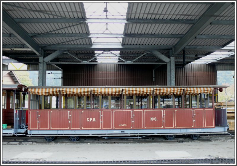 SPB Sommerwagen Nr. 6 in der Einstellhalle in Wilderswil. (12.10.2007)