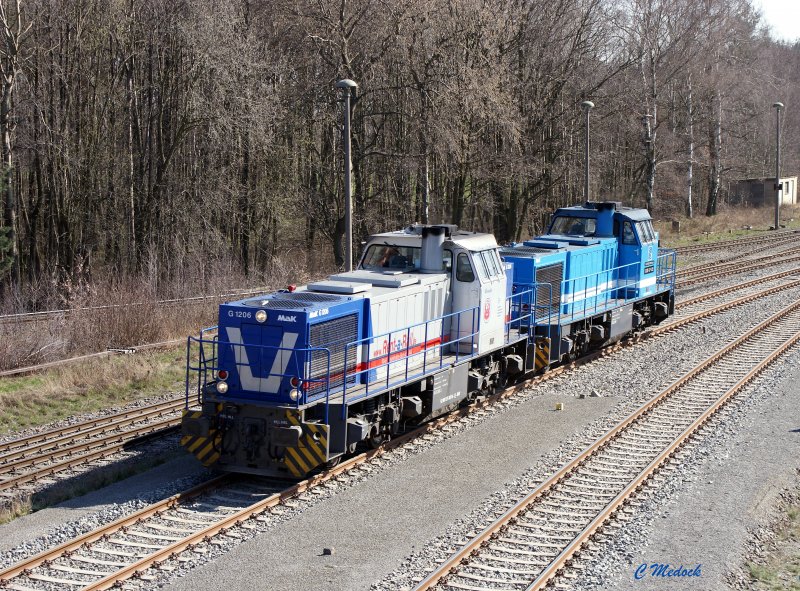Spitzkependel beim Umfahren in Cunnersdorf.Im Vordergrund die angemietete Rent a Rail Lok.