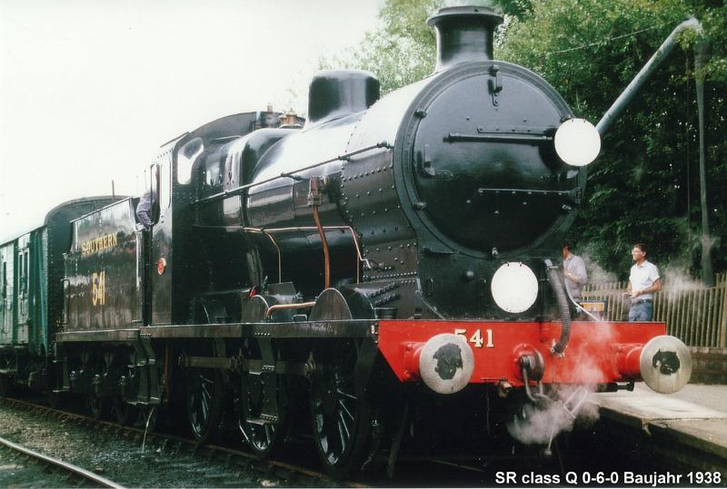 SR Gterzuglok class Q 0-6-0 Baujahr 1938 mit Innentriebwerk.
Eingestellt bei der Blue Bell Railway in Sheffield Park