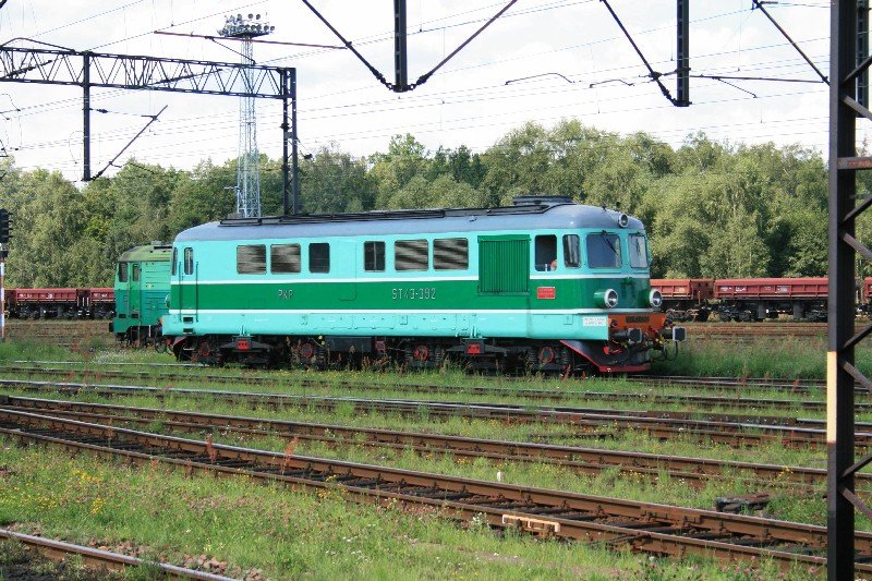 ST43-392 setzt sich in Wegliniec an iher Zug.25.08.07