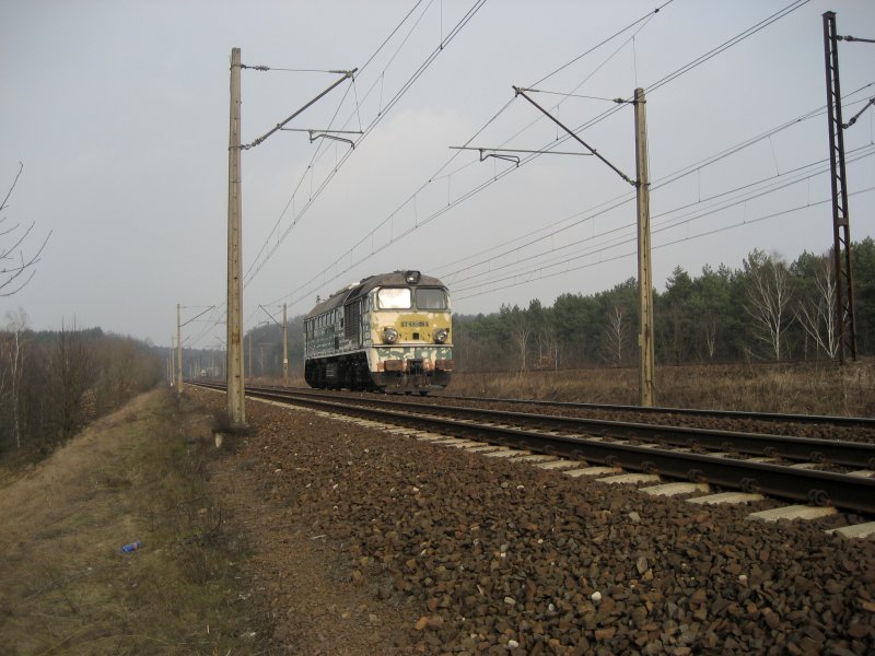 ST44-089 macht Probefahrt am 21.02.2008 nach Maksymilianowo und zurck nach Bydgoszcz.