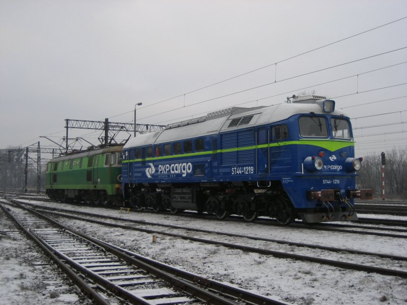 ST44-1219 am 20.02.2009 im Gterbahnhof Bydgoszcz.