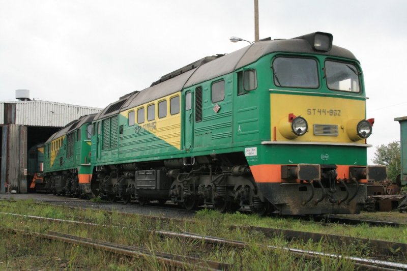 ST44-862 und ST44-1110 in Zamosc.Beide tragen den typischen LHS Lack.15.09.2008