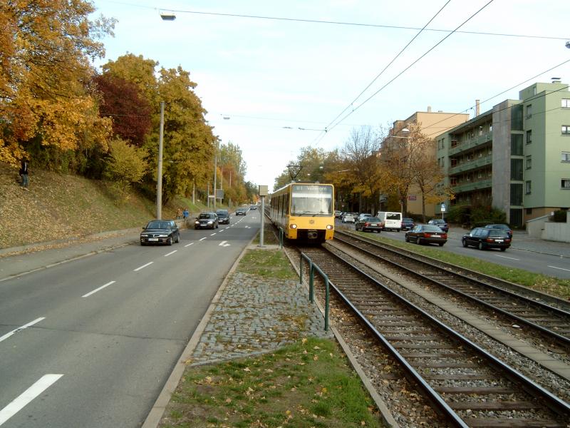 Stadtbahn der Linie U1 an der Nrnberger Strasse in Stuttgart