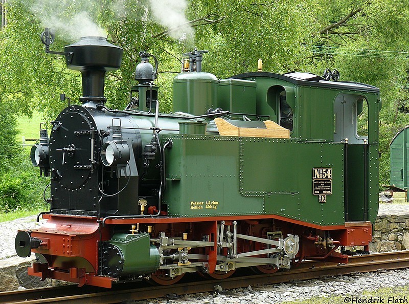 Standardaufnahme der 99 7528, so die  Reichsbahnnummer  der I K Nr. 54. Aufgenommen am 27.06.2009 in Schlssel.