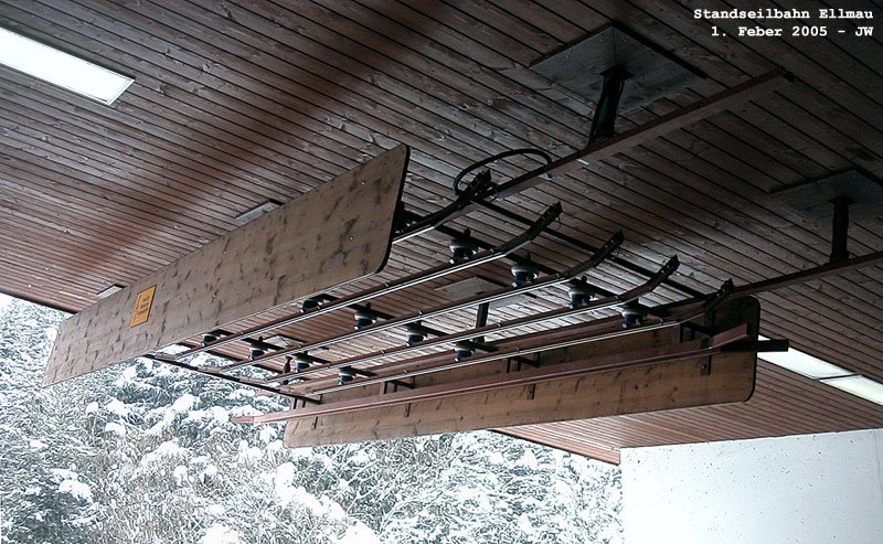 Standseilbahn in Ellmau: Stromquelle in der Talstation. 1. Feber 2005 kHds