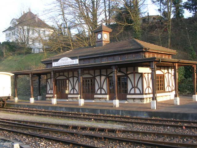 Station Feldschlschen Beim Bahnhof Rheinfelden Schweiz