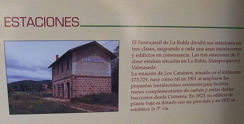 Station Los Carabeos vermutlich vor 1972, der bernahme der Bahn durch die FEVE. Wer spanisch kann erfhrt ein bischen mehr.
